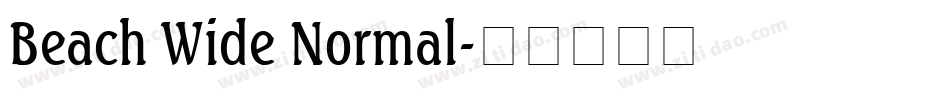 Beach Wide Normal字体转换